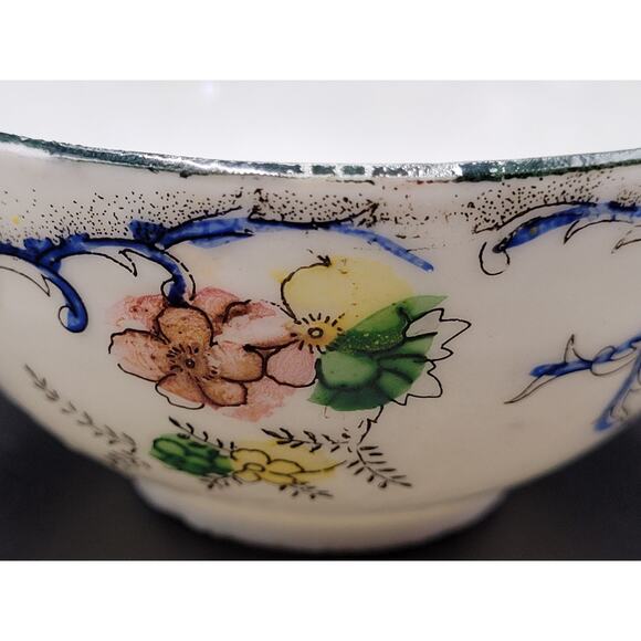 Rose Famille Tea Cup Antique Floral Handpainted Delicate Unsigned - Picture 6 of 13